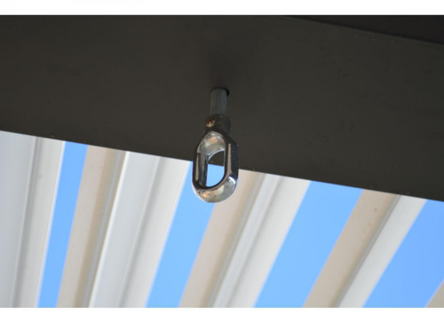 Visuel 2 du produit Tonnelle bioclimatique ERIS aluminium gris/blanc OCEO - 4x4m