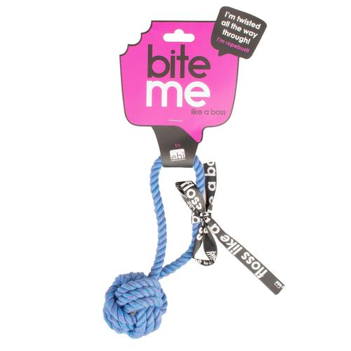 Visuel 2 du produit Jouet pour chien coloris bleu balle avec boucle EBI Are you knots - 20 x 6 x 6 cm
