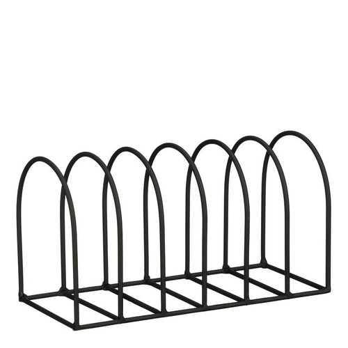 Visuel 1 du produit Porte assiette en fer noir Rama - 24 x 10,5 x 13 cm
