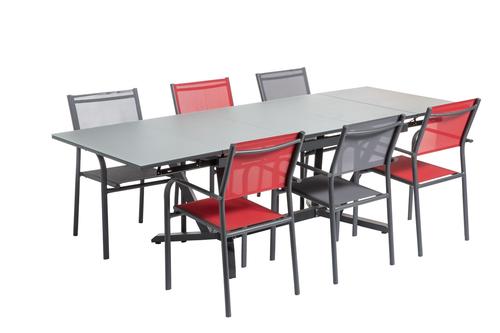 Visuel 3 du produit Fauteuil Niello coloris rouge 51 x 56 x 87 cm