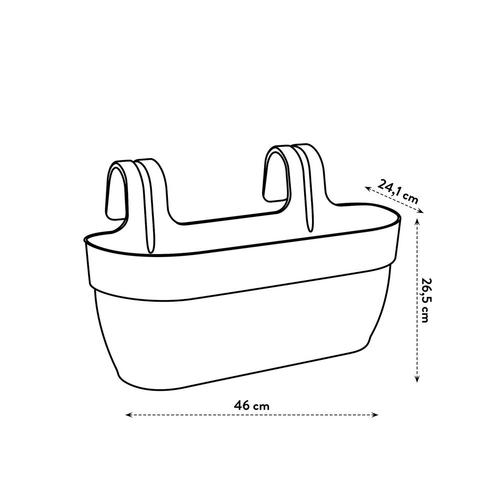 Visuel 7 du produit Pot easy hanger en plastique recyclé coloris jaune miel Elho Vibia Campana grand modèle - 26,5 x 24,1 x 24,1 cm