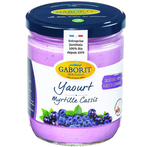 Visuel 1 du produit Yaourt gourmand myrtille cassis bio Gaborit – 400 g