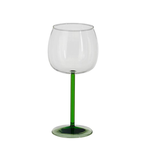 Visuel 1 du produit Verre à vin à pied vert Riga - Ø 9,5 x H 20 cm