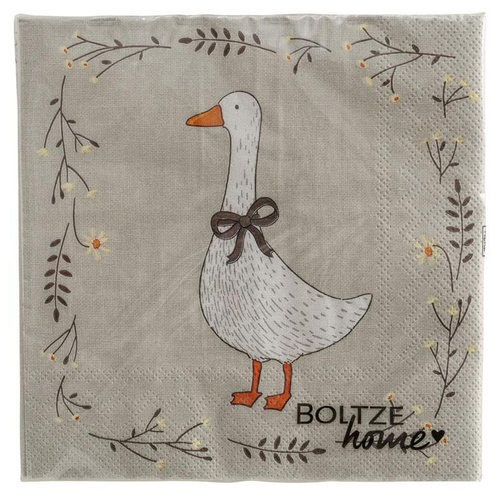 Visuel 2 du produit Serviettes en papier à motif Oie Goosie x20 - 16,5 x 16,5 cm