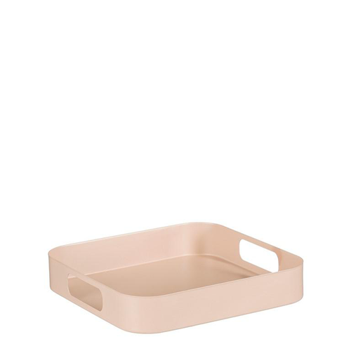 Visuel 1 du produit Plateau en fer rose clair Davos - 25 x 25 cm