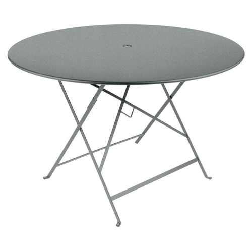 Visuel 1 du produit Table pliante Bistro coloris gris en acier Fermob - Ø 117 x 74 cm