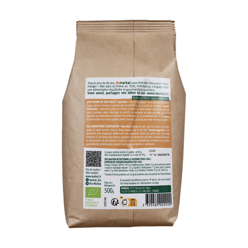 Visuel 2 du produit Flocons de soja toasté bio Markal - 500 g