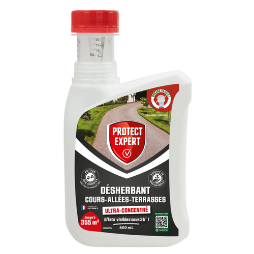 Visuel 1 du produit Désherbant ultra concentré cours et allées en bidon auto-doseur Protect Expert - 800 ml