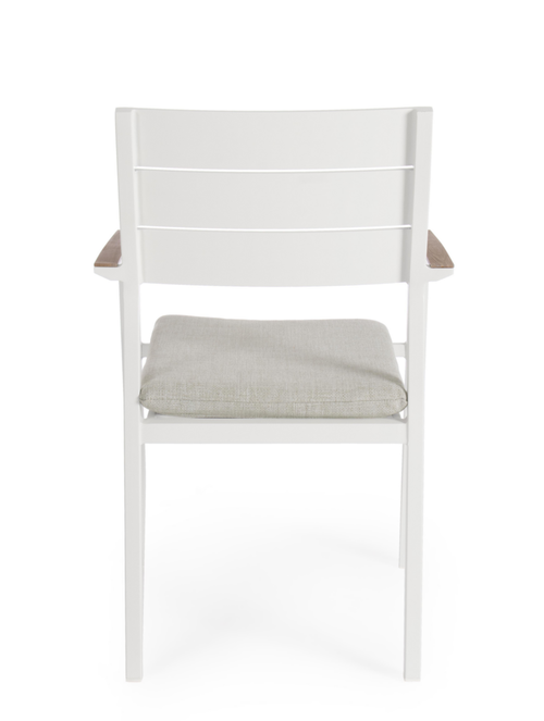 Visuel 7 du produit Fauteuil Calla coloris blanc en aluminium - 58,5 x 55,5 x 90 cm