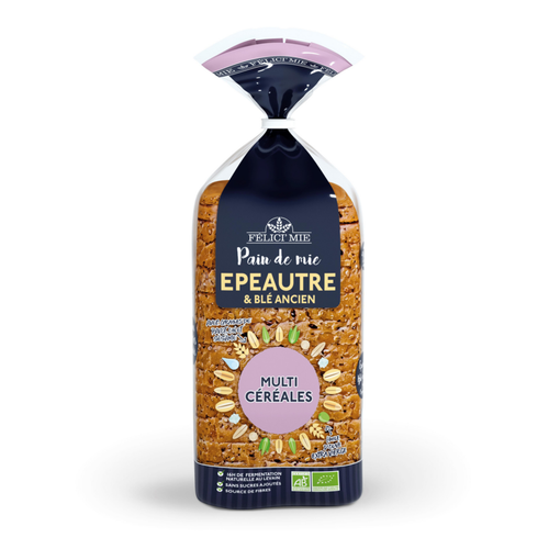 Visuel 1 du produit Pain de mie à l’épeautre & blé ancien multi-céréales bio Félici’mie - 400 g