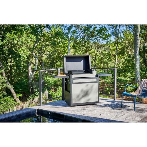 Visuel 3 du produit Capot plancha Forge Adour acier noir et gris clair pour chariot Premium 60