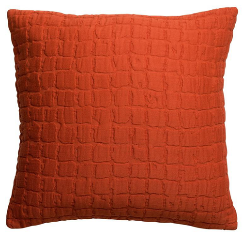 Visuel 1 du produit Coussin carré en coton coloris rooibos Swami - 45 x 45 cm
