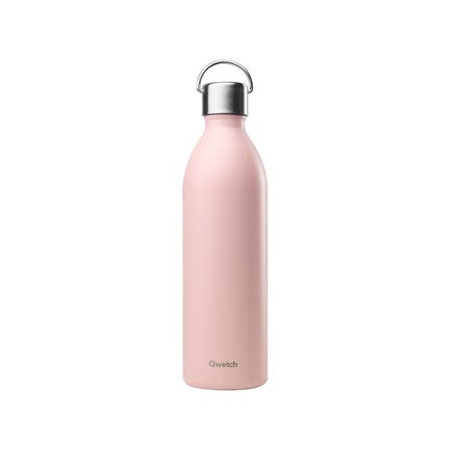 Visuel 1 du produit Bouteille isotherme en inox recyclé Qwetch Active Matt rose pastel - 1 L