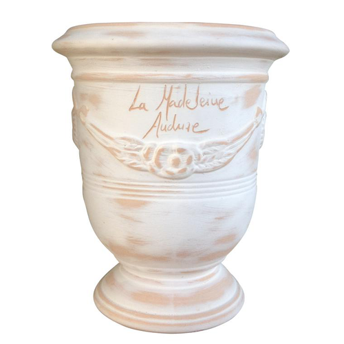 Visuel 1 du produit Vase Anduze mini cérusé en terre cuite H 22 x Ø 17 cm
