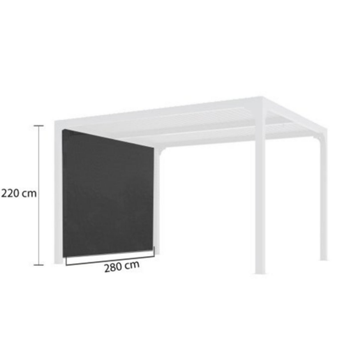 Visuel 1 du produit Rideau pour pergola 3630 BI/ PER 2430 BI coloris gris en PVC - 2,8 x 2,2 m