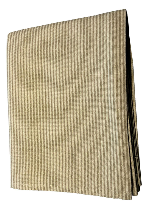 Visuel 1 du produit Nappe coloris lin doré en PE/coton Simone - 150 x 250 cm