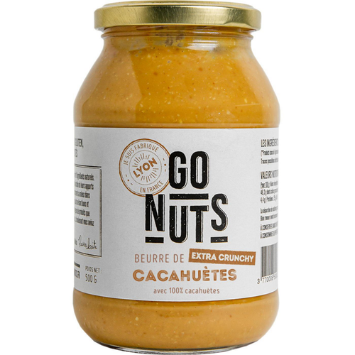 Visuel 1 du produit Beurre de cacahuètes extra-crunchy Go nuts - 500 g