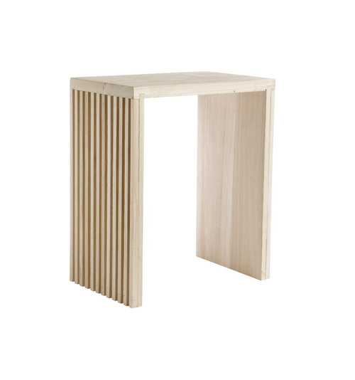 Visuel 1 du produit Selette rondins de bois coloris beige en bois pawlonia Taille 1 - 30 x 46 x 55 cm