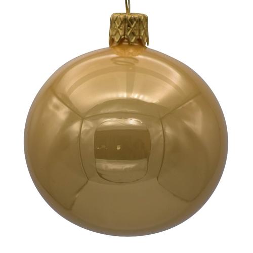 Visuel 1 du produit Boule de Noël en verre or - Ø 6 cm