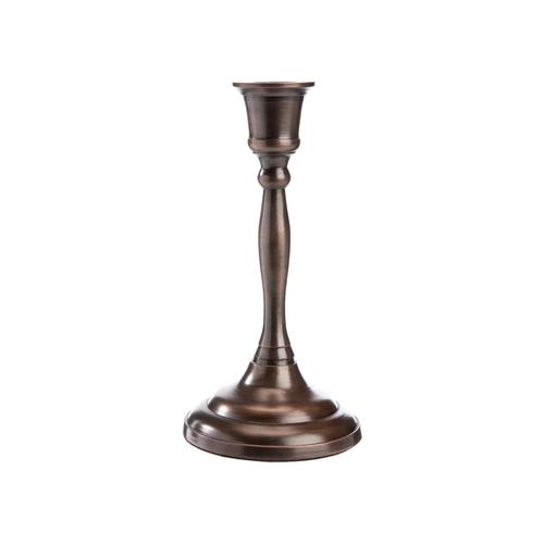Visuel 1 du produit Bougeoir sur pied en aluminium bronze - Ø 8,5 x H 16,5 cm