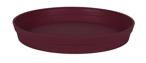 Visuel 1 du produit Soucoupe ronde en plastique rouge Bourgogne Eda Toscane - Ø 34,5 cm