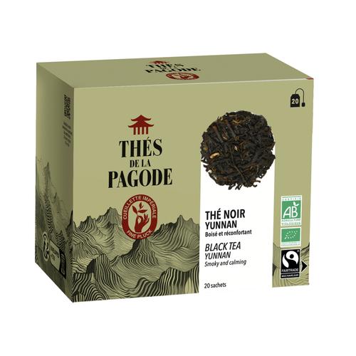 Visuel 1 du produit Thé noir du Yunnan bio et équitable Thés de la Pagode - 20 infusettes