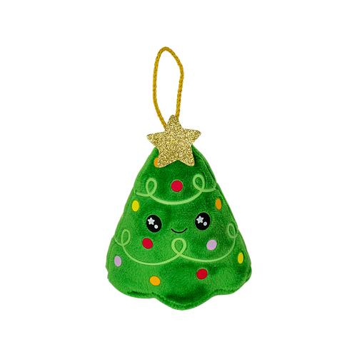 Visuel 1 du produit Suspension sapin de Noël musical en polyester coloris vert Kalidou - H 12 cm