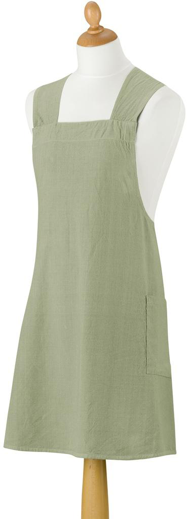 Visuel 1 du produit Tablier en coton recyclé coloris matcha Ada - 72 x 85 cm