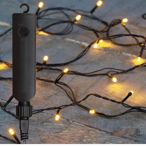 Visuel 1 du produit Guirlande lumineuse de Noël LED blanc chaud rechargeable USB Flicker - 3,75 m