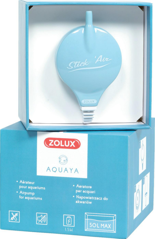 Visuel 1 du produit Pompe à air pour aquarium coloris bleu Zolux Stickair Ekaï