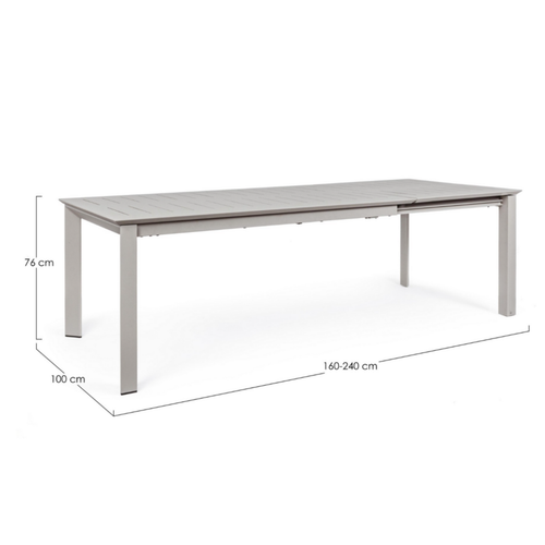 Visuel 3 du produit Table de jardin extensible Bizzotto Konnor Rastin - 160/240 x 100 cm