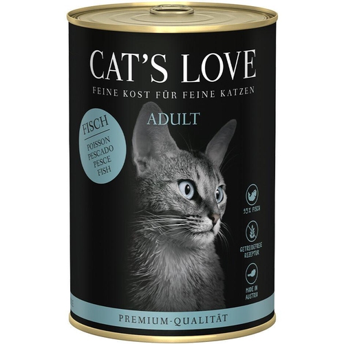 Visuel 1 du produit Pâtée pour chat au poisson pur Cat's Love Adult – en boîte de 400 g