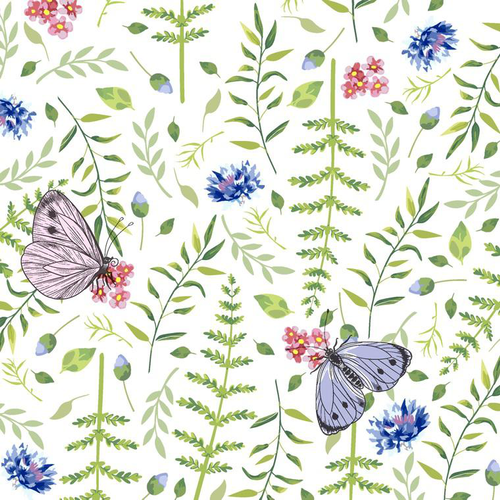 Visuel 1 du produit Serviettes en papier 3 plis x 20 Nature butterflies - 33 x 33 cm