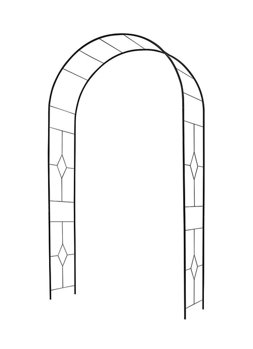 Visuel 1 du produit Arche en métal noir à tube rond Louis Moulin Basics Vitrail - 130 x 50 x 250 cm