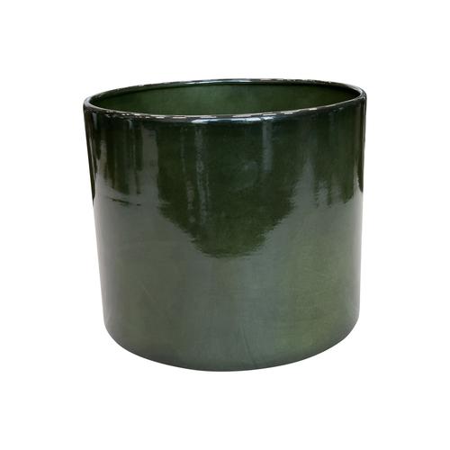 Visuel 1 du produit Pot cylindrique en métal recyclé coloris vert algue vif Upcycle Cylindre XXL - Ø 36 x H 32 cm