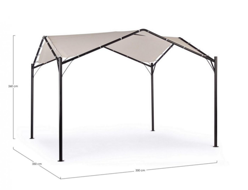 Visuel 1 du produit Tonnelle DOME -en acier BIZZOTTO - 3.5m x 3.5m