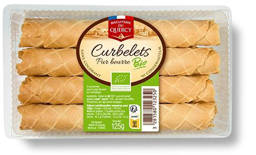 Visuel 1 du produit Curbelets pur beurre bio Biscuits les Saules - 125 g