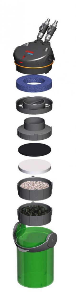 Visuel 3 du produit Filtre aquarium efficacité élevée, jusqu'à 200L - EHEIM Ecco Pro 200