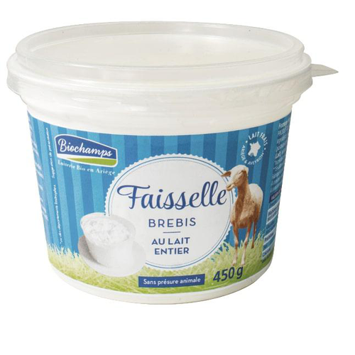 Visuel 1 du produit Faisselle de brebis bio au lait entier Biochamps – 450 g