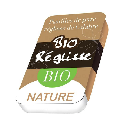 Visuel 1 du produit Pastilles réglisse nature de Calabre Bio - 10 g