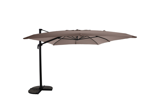 Visuel 1 du produit Parasol déporté coloris beige en aluminium et polyester - 400 x 300 cm