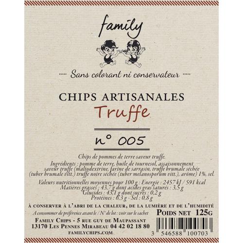 Visuel 3 du produit Chips artisanales à la truffe n°005 Family Chips - 125 g