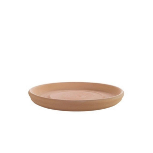 Visuel 1 du produit Soucoupe en terre cuite émaillée coloris blue wawe Les Poteries d'Albi - Ø 36 x H 5,5 cm