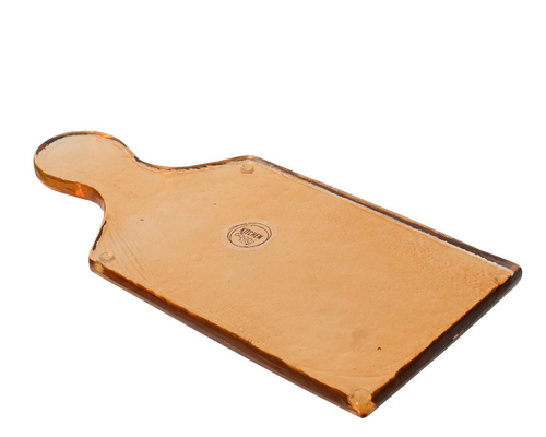 Visuel 2 du produit Planche à découper en verre coloris cognac - 29 x 13 x H 1 cm