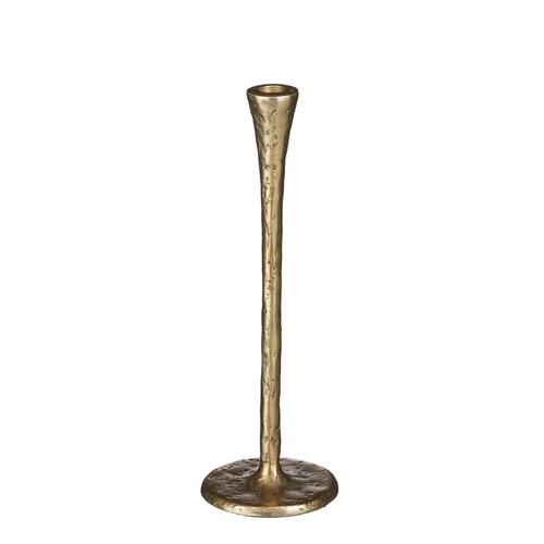 Visuel 1 du produit Bougeoir en aluminium or antique Norwin - Ø 11 x H 33,5 cm