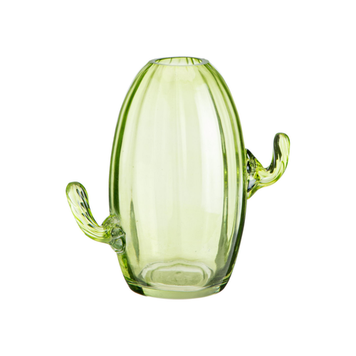 Visuel 1 du produit Vase forme cactus en verre vert - 17 x 14 cm