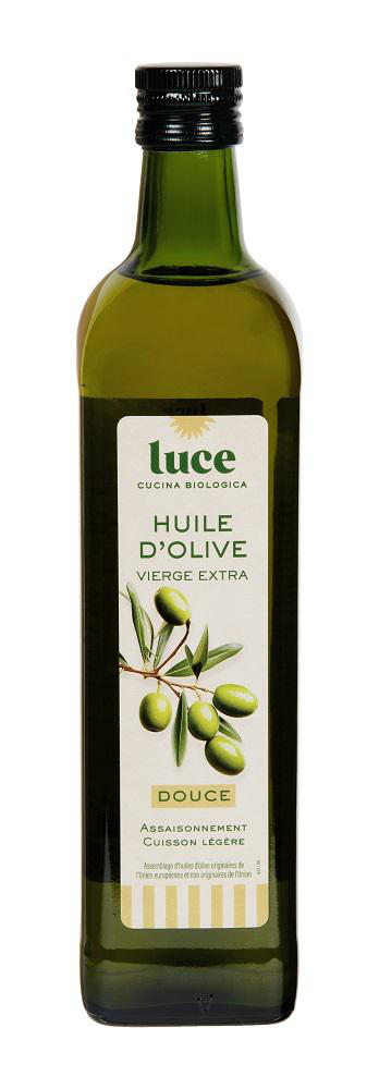 Visuel 1 du produit Huile d’olive extra vierge douce bio en bouteille de verre Luce - 75 cl