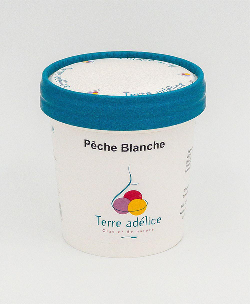 Visuel 1 du produit Sorbet pêche blanche Terre Adélice - Pot de 120 ml