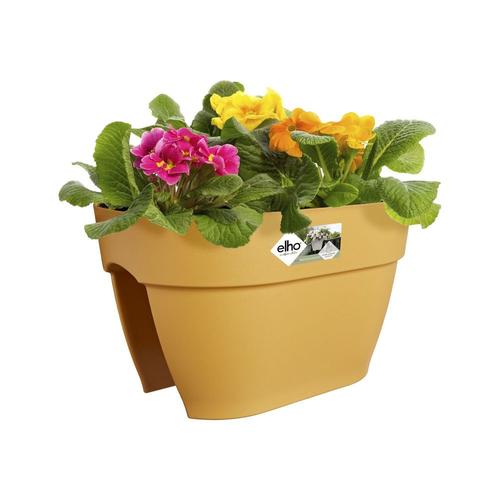 Visuel 3 du produit Jardinière flower bridge en plastique recyclé coloris jaune miel Elho Vibia Campana - 22 x 26 x 39 cm