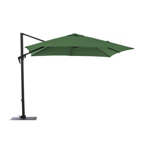 Visuel 1 du produit Parasol déporté gris en aluminium inclinable et orientable couleur amande Proloisirs Roma - 3 x 3 m